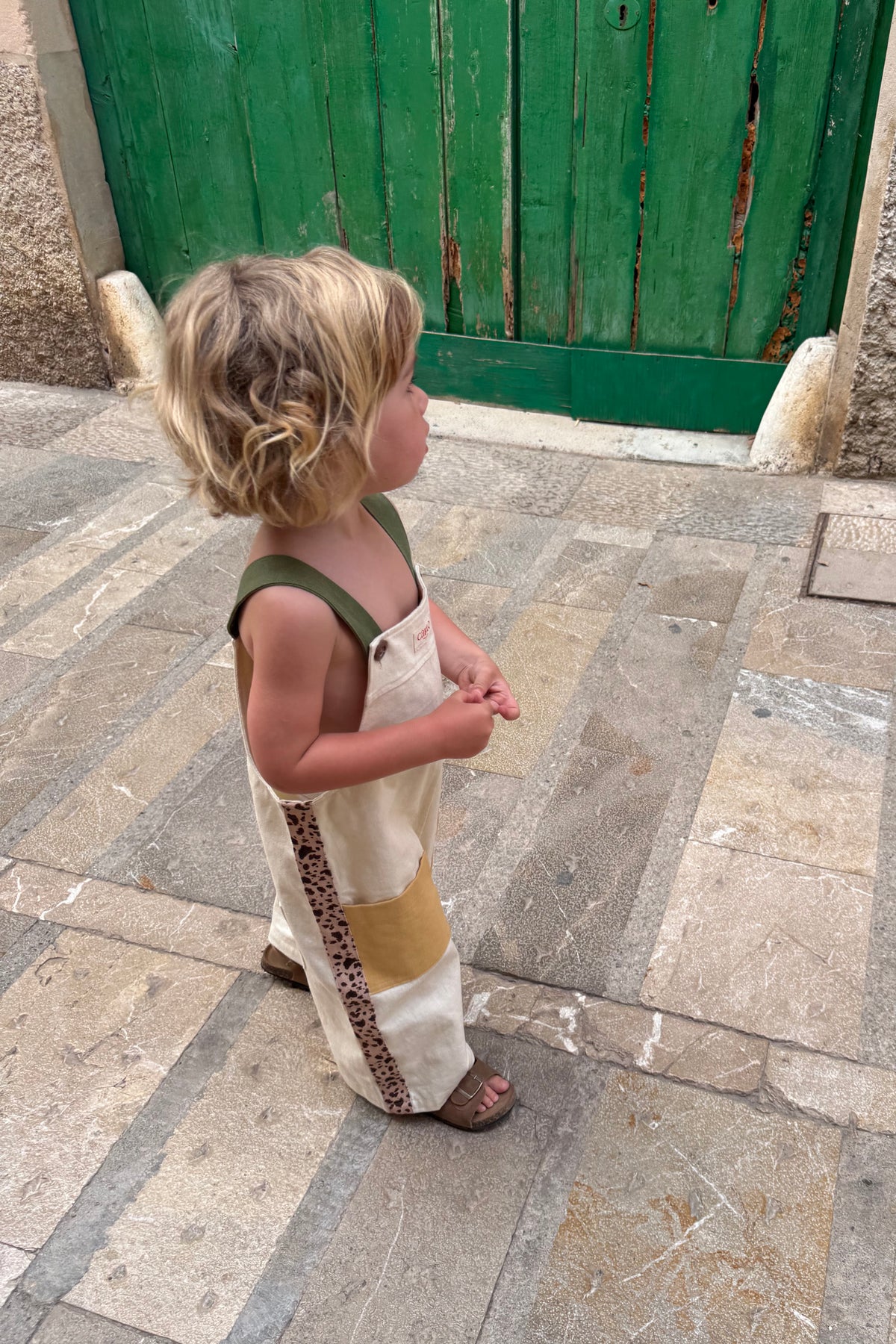 Joni Ivory Colourblock Dungaree