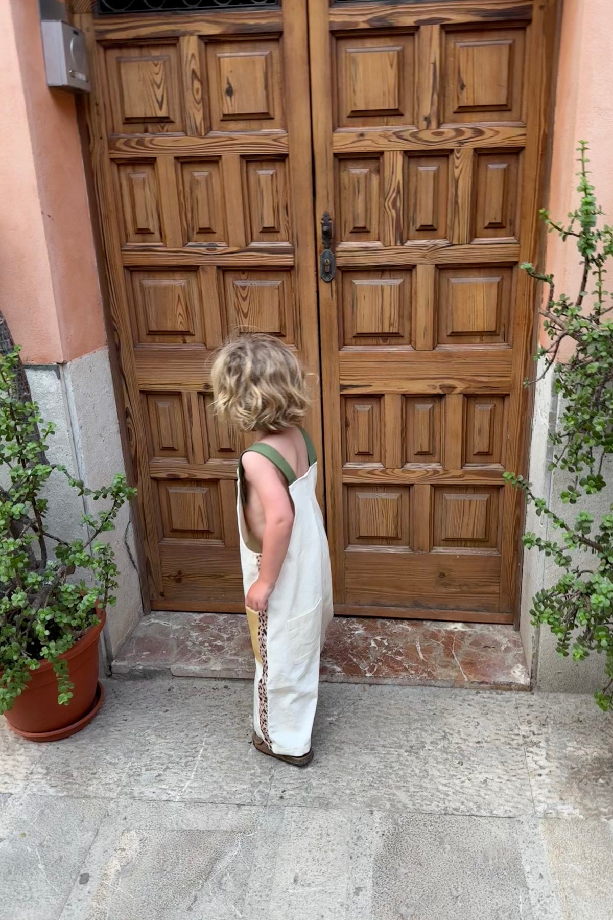 Joni Ivory Colourblock Dungaree