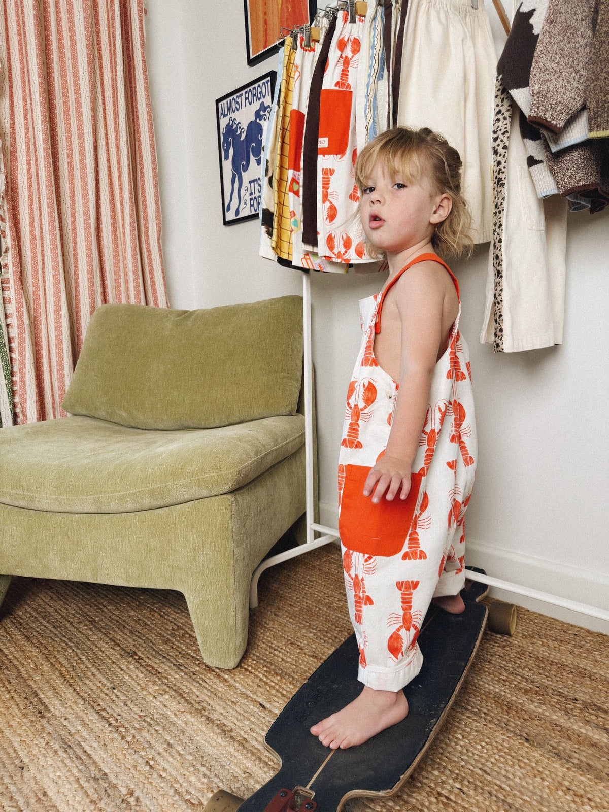 Jules Lobster Print Dungaree