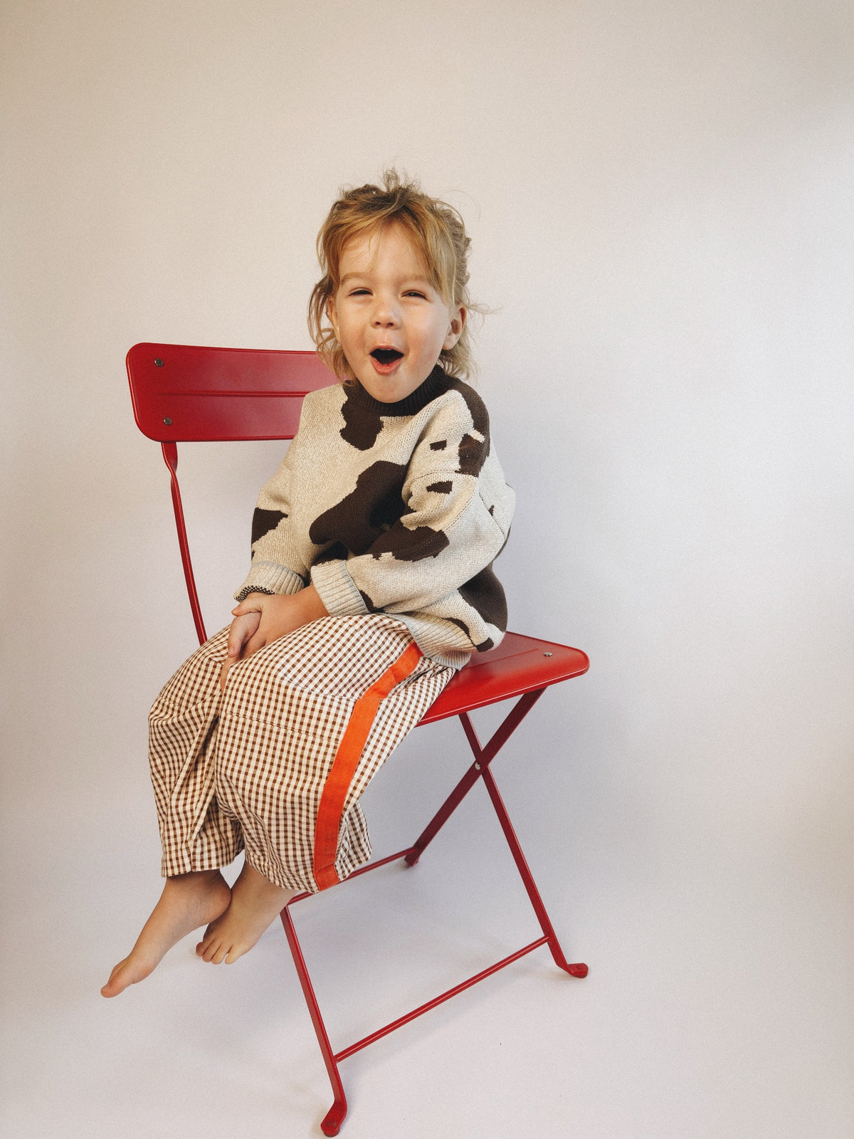 Malfi Milk & Cocoa Check Pant