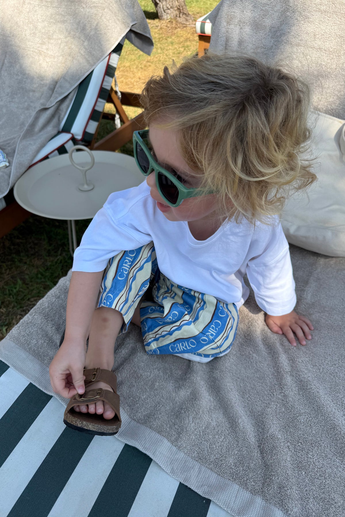 Malfi Carlo Buttercup Stripe Pant