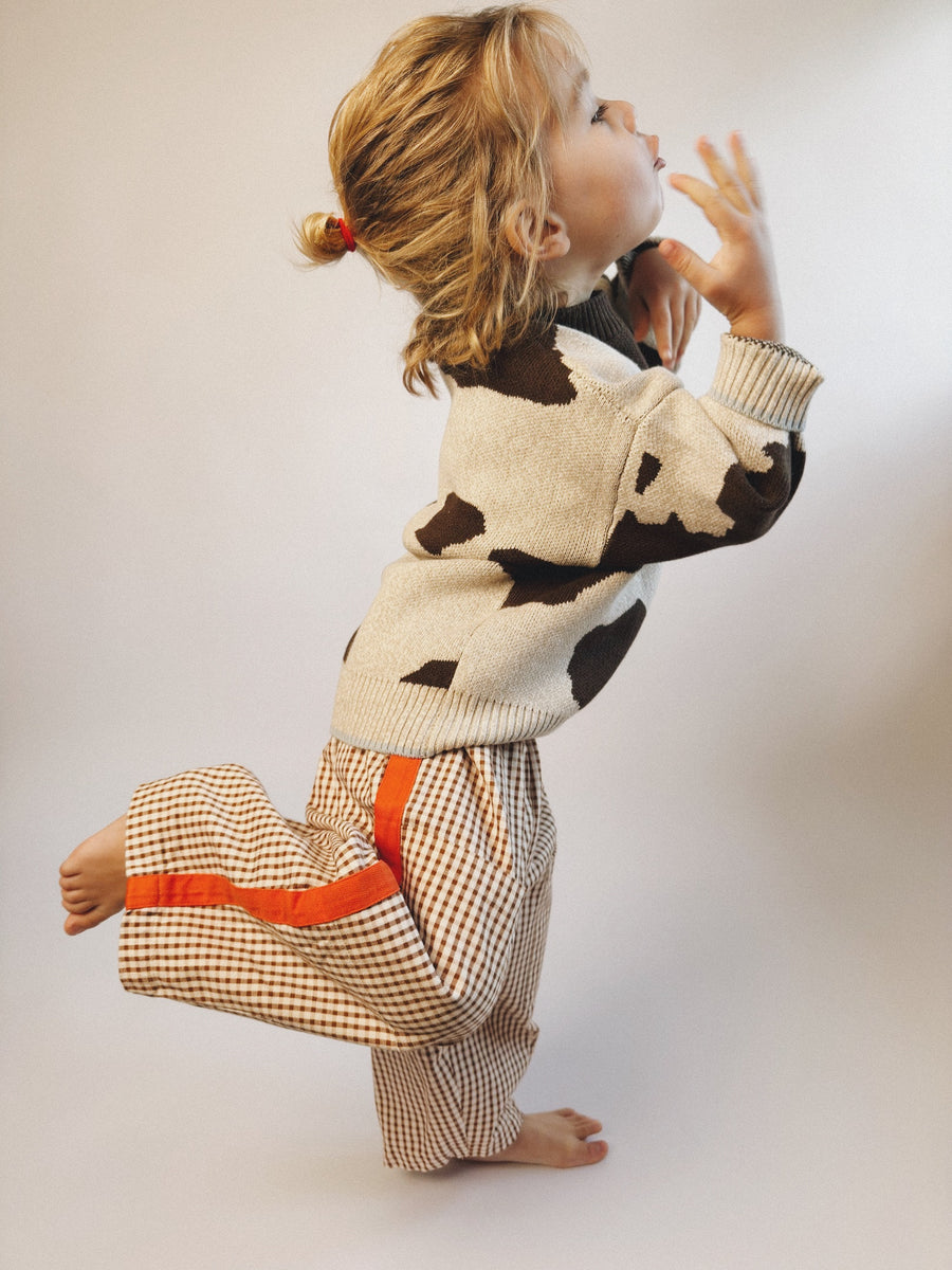 Malfi Milk & Cocoa Check Pant