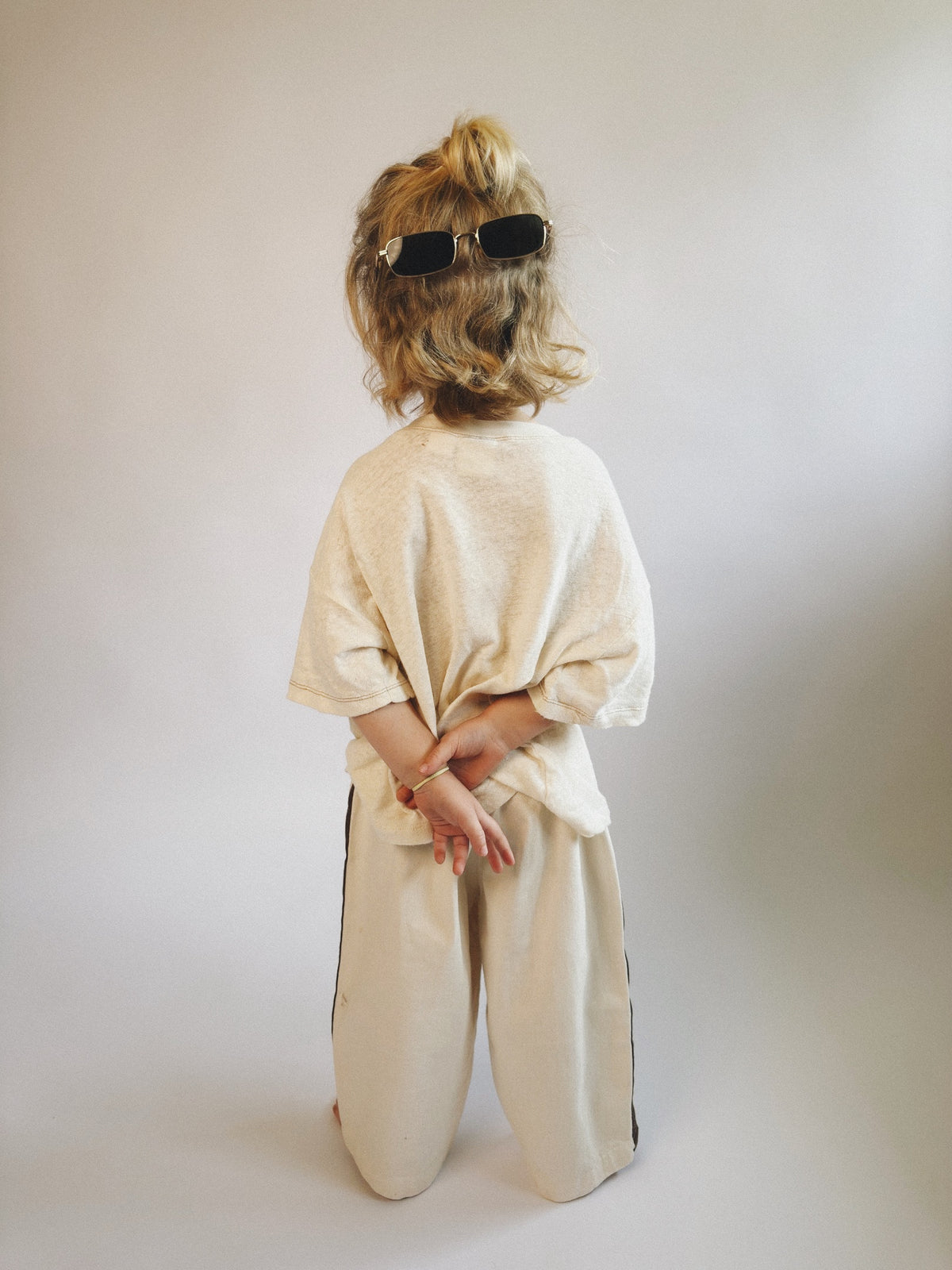 Malfi Ivory Colourblock Pant