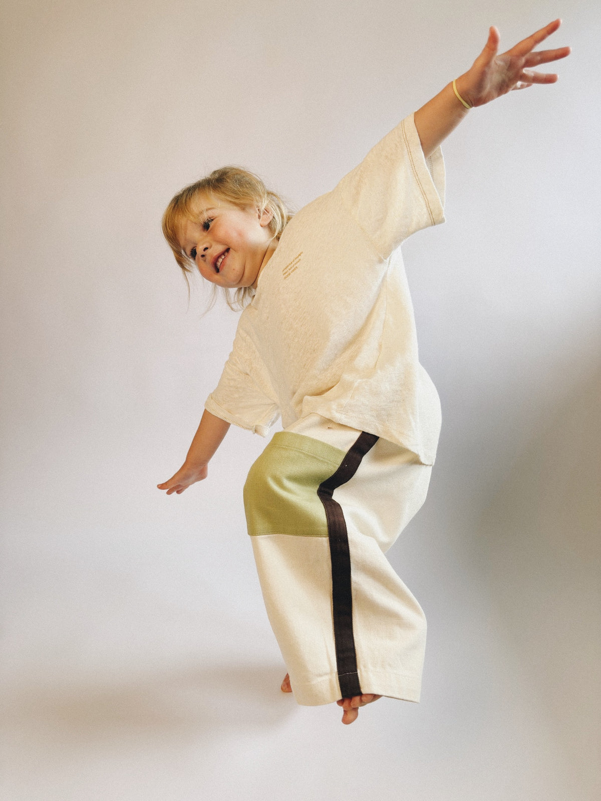 Malfi Ivory Colourblock Pant